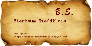 Bierbaum Stefánia névjegykártya